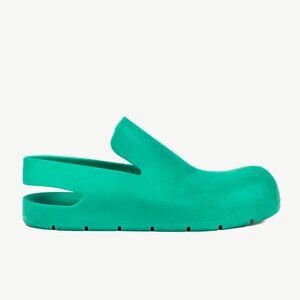 Bottega Veneta Puddle Turquoise Slingback Clog Sandals